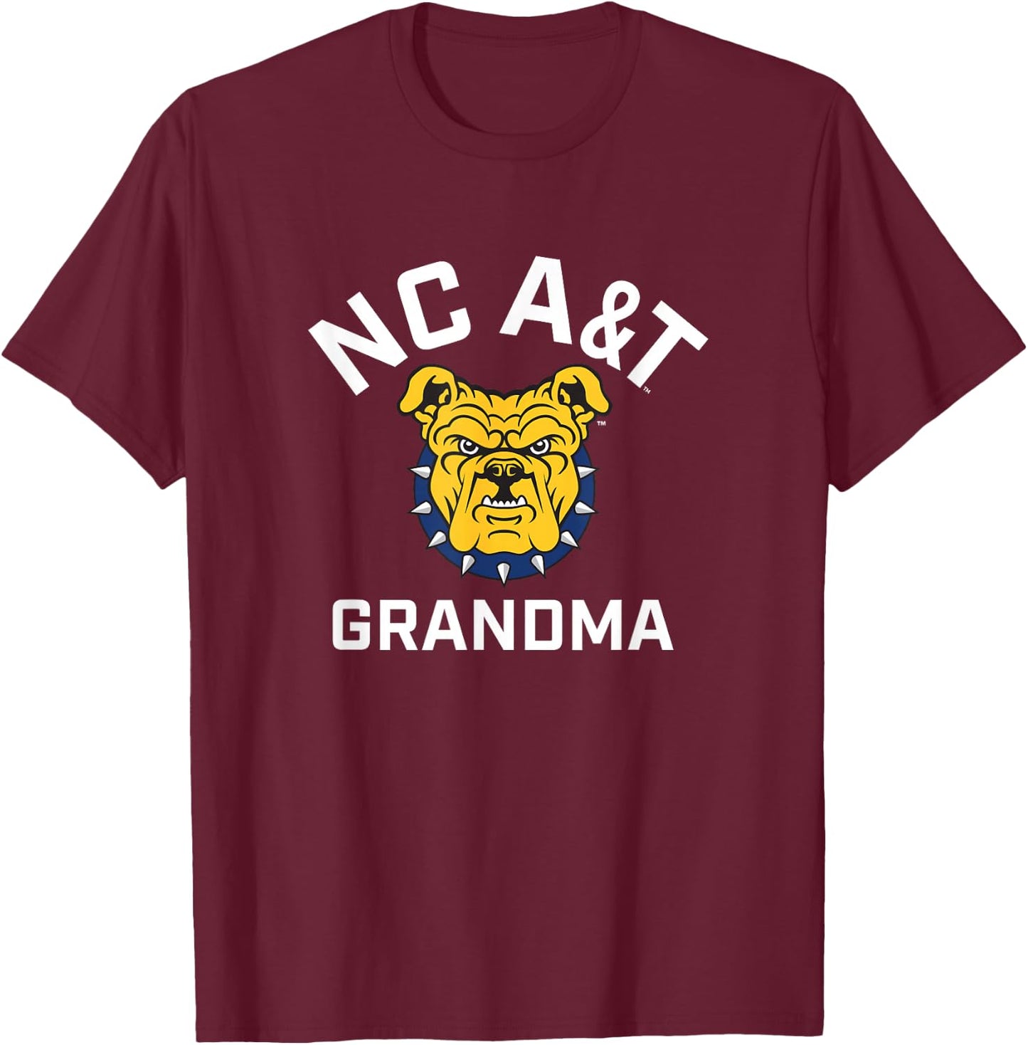 North Carolina A&T State University Aggies Arched Grandma T-Shirt - T-Shirt | Maroon