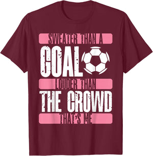 Soccer Girl Soccer Fans Soccer Club Football Soccer Mom T-Shirt - T-Shirt | Maroon