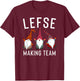Lefse Making Rolling Team Gnome Xmas Gift T-Shirt - T-Shirt | Maroon
