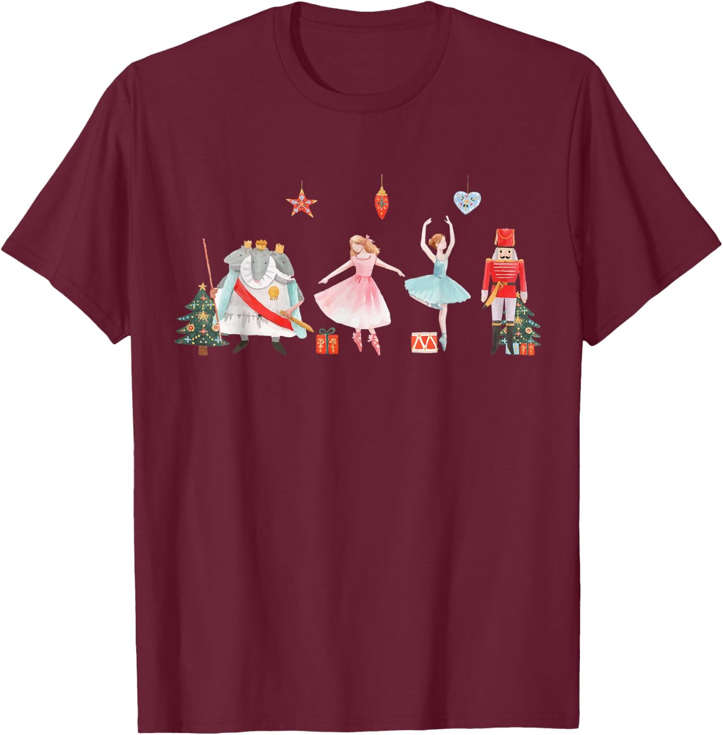 Christmas Nutcracker Rat/Mouse King Princess Matching Family T-Shirt - T-Shirt | Maroon