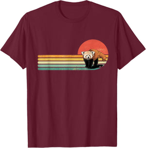 Red Panda Retro Red Panda Zoo Animal Red Panda Lover T-Shirt - T-Shirt | Maroon
