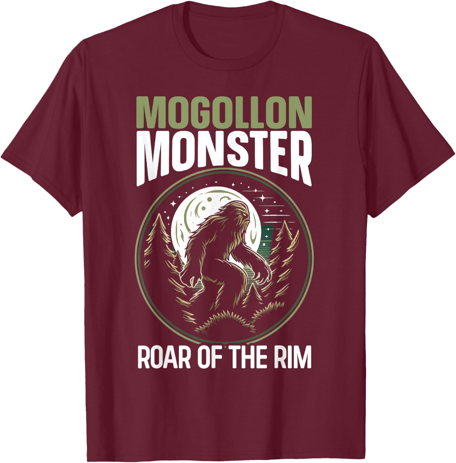 Mogollon Monster Legendary Creature Cryptozoology Cryptid T-Shirt - T-Shirt | Maroon