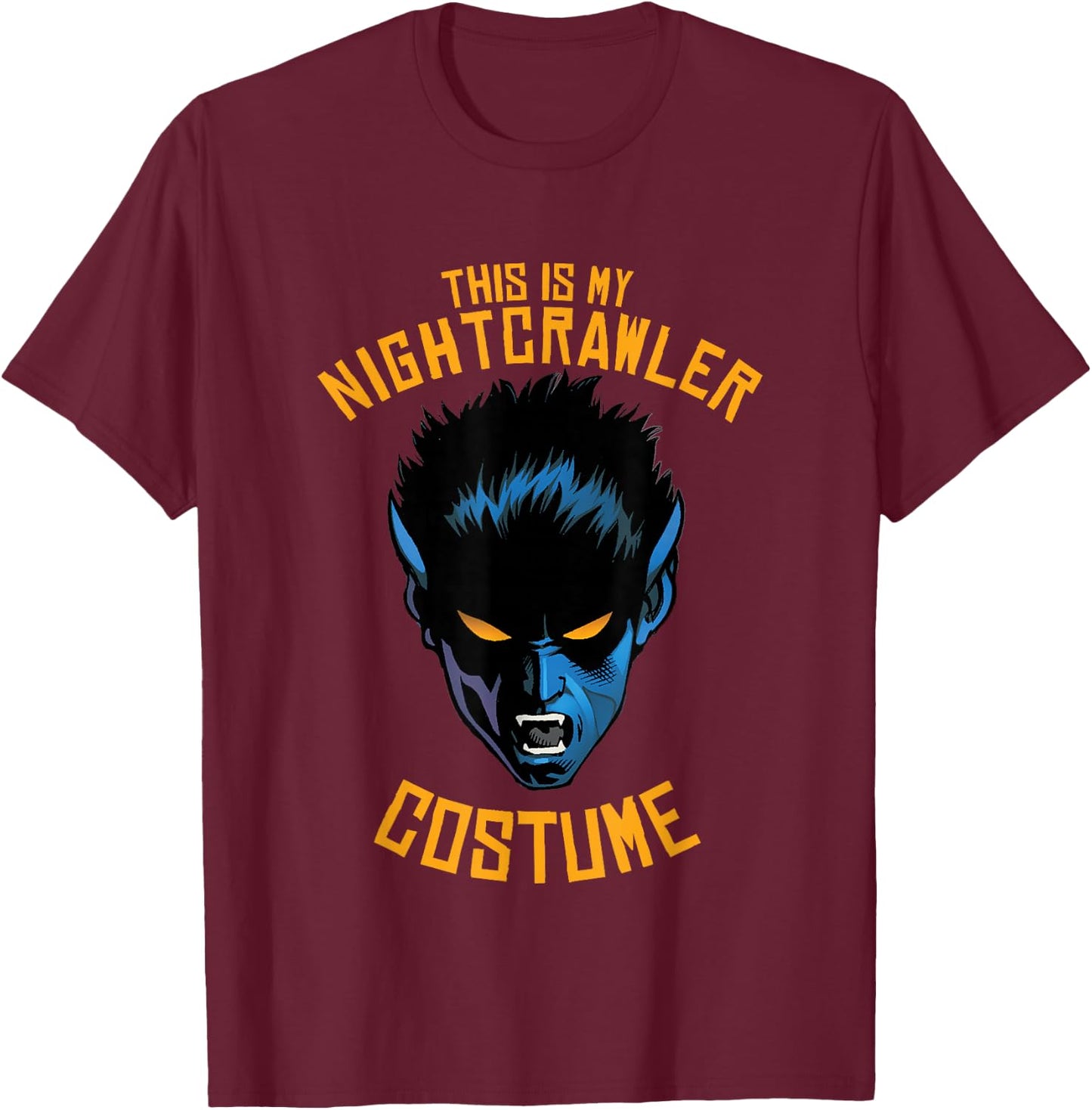 Marvel X-Men Halloween This is My Nightcrawler Costume T-Shirt - T-Shirt | Maroon