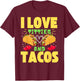 I Love Titties And Tacos Taco Lover Mexican Cinco De Mayo T-Shirt - T-Shirt | Maroon