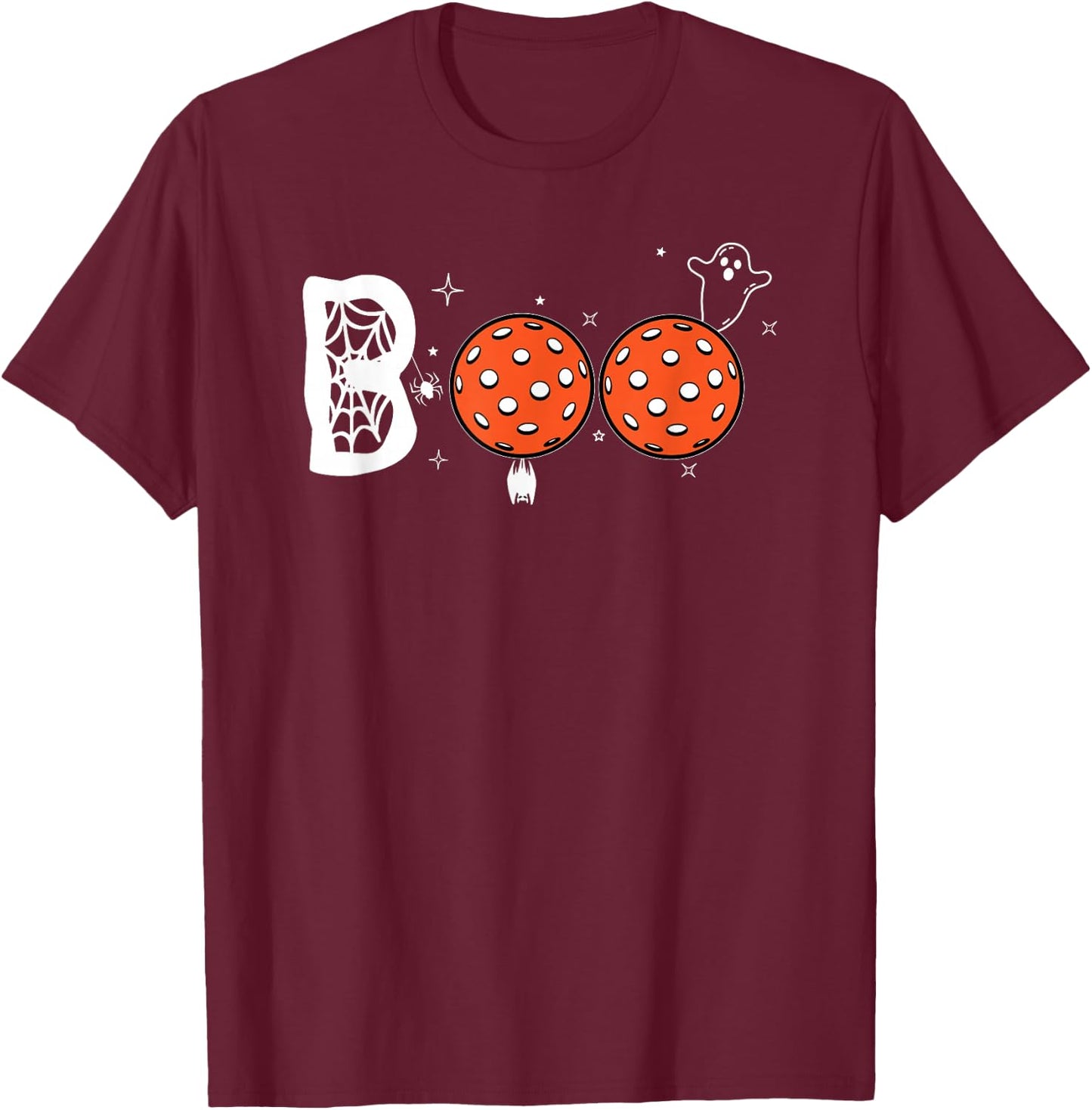 Costume Funny Halloween Pickleball Zero Zero Boo Halloween T T-Shirt - T-Shirt | Maroon