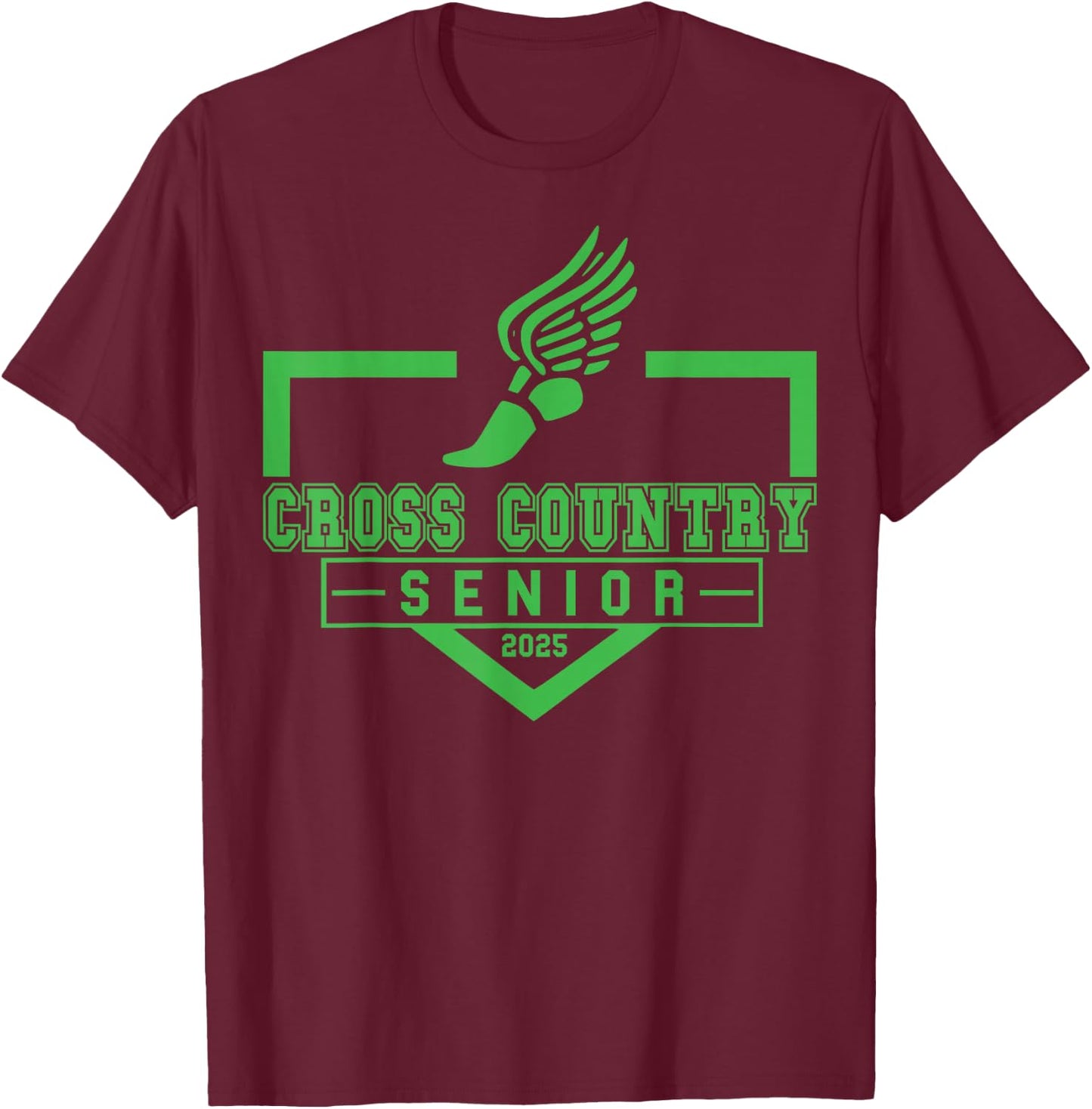 Cross Country Senior Night Senior 2025 Graduation Party 23 T-Shirt - T-Shirt | Maroon