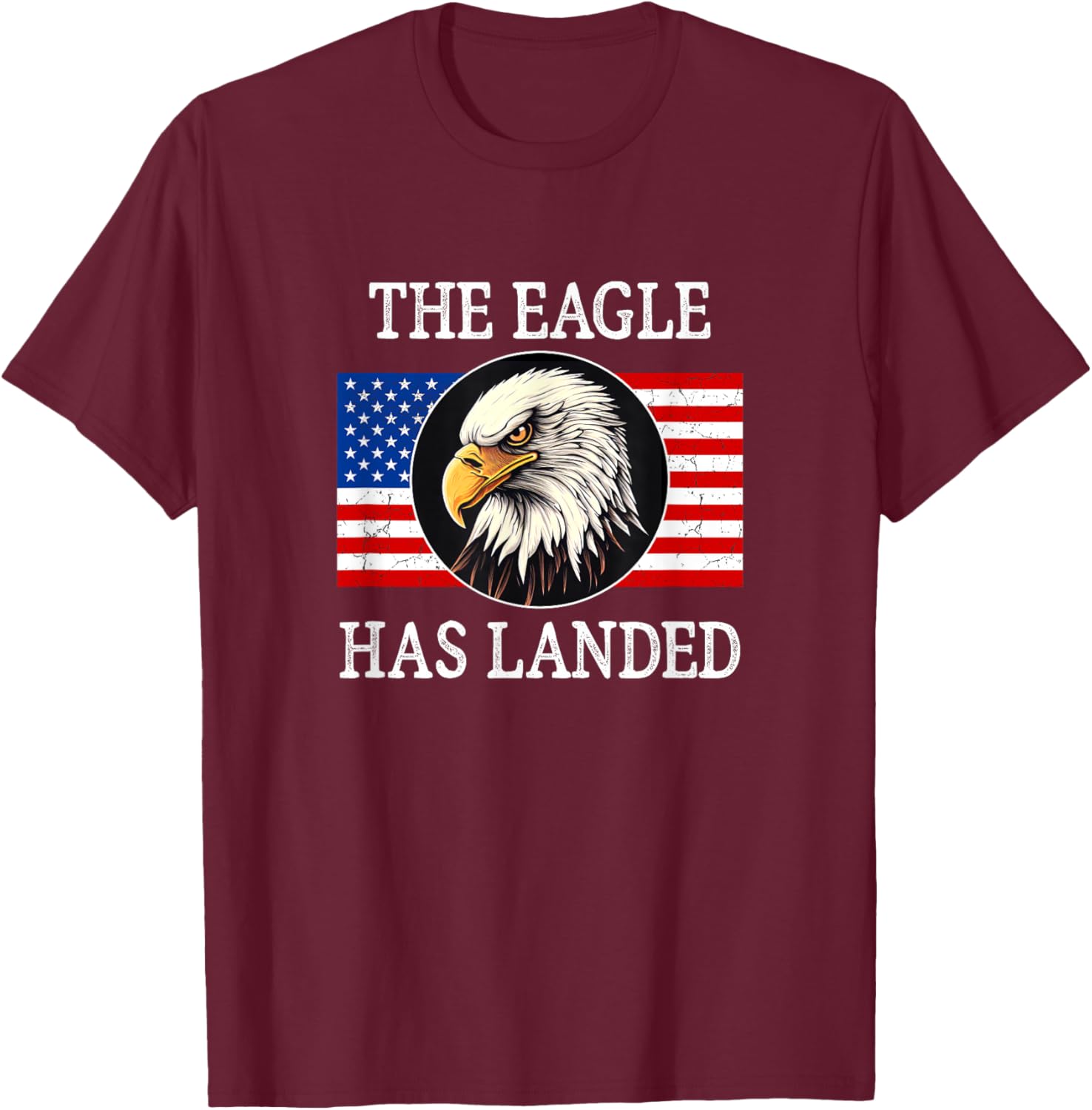 The Eagle Has Landed - Vintage Style T-Shirt - T-Shirt | Maroon