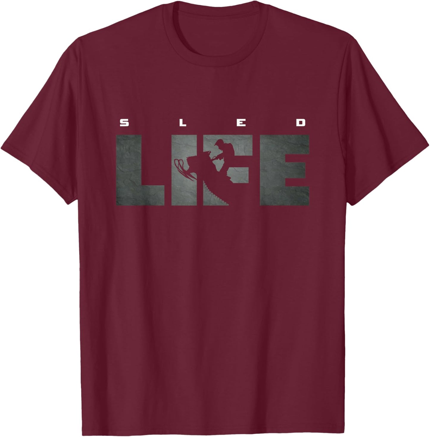 Sled Life Snowmobile T-Shirt - T-Shirt | Maroon
