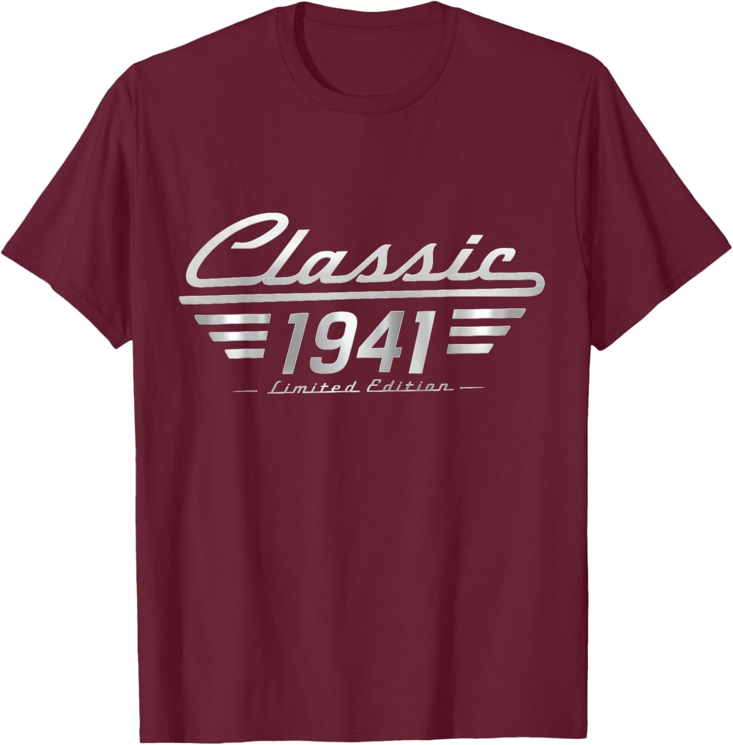 Classic 1941 Limited Edition Vintage Car Birthday T-Shirt - T-Shirt | Maroon