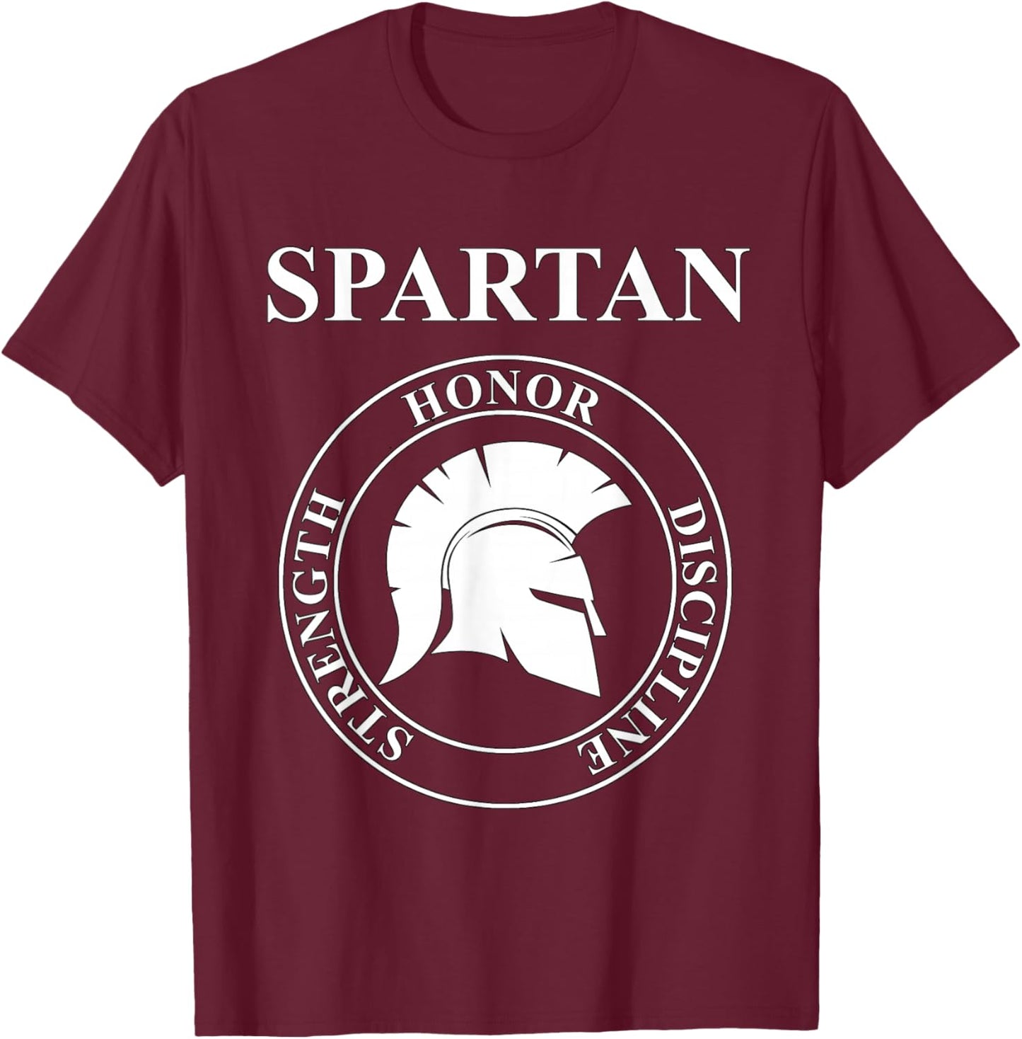 Spartan Warrior Virtues of Sparta T-Shirt - T-Shirt | Maroon