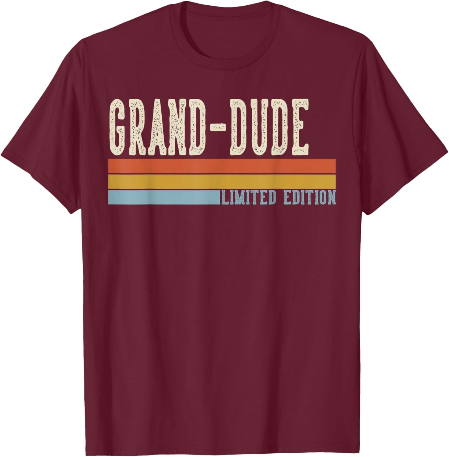 Grand-Dude Vintage Grandpa Retro Fathers Day T-Shirt - T-Shirt | Maroon