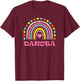 Dakota Cute Colorful Rainbow Design for Girls Name Dakota T-Shirt - T-Shirt | Maroon