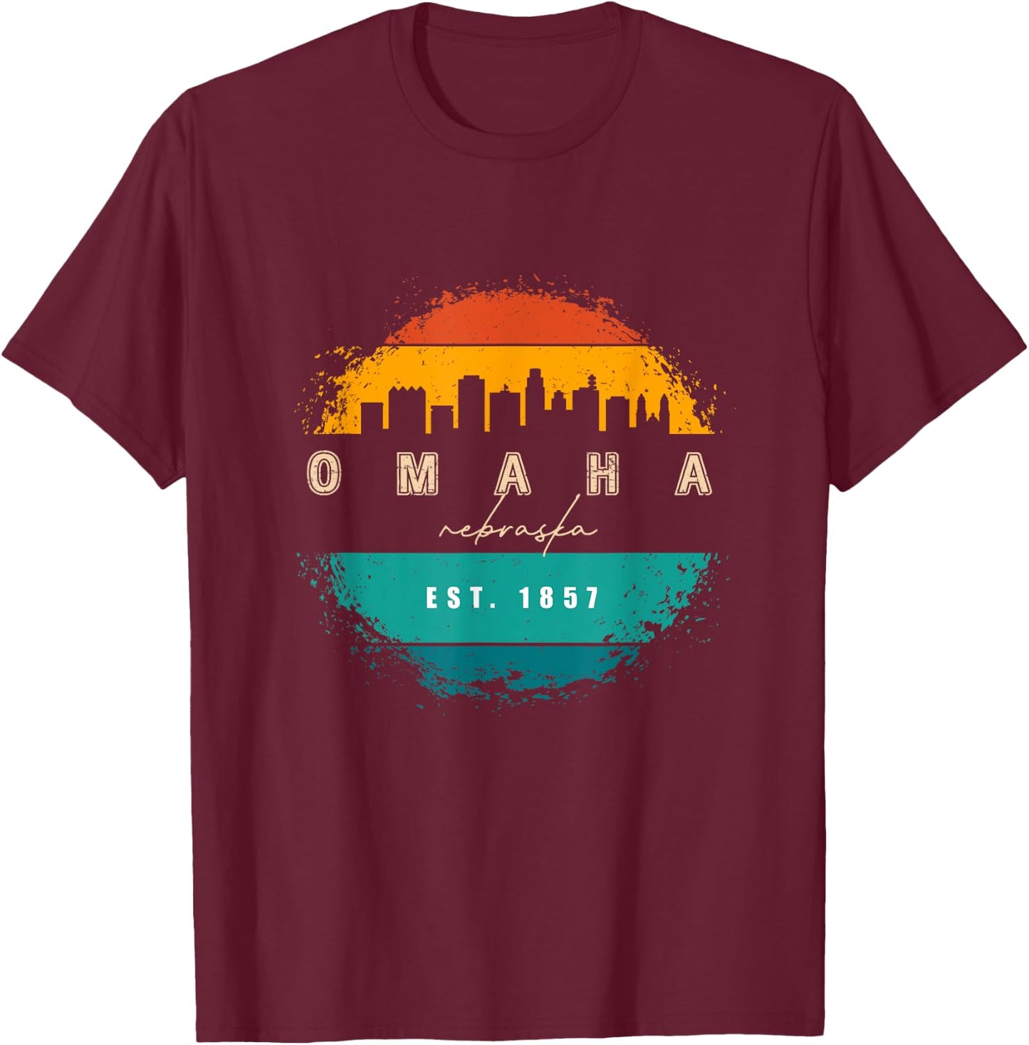 City of Omaha Nebraska T-Shirt - T-Shirt | Maroon