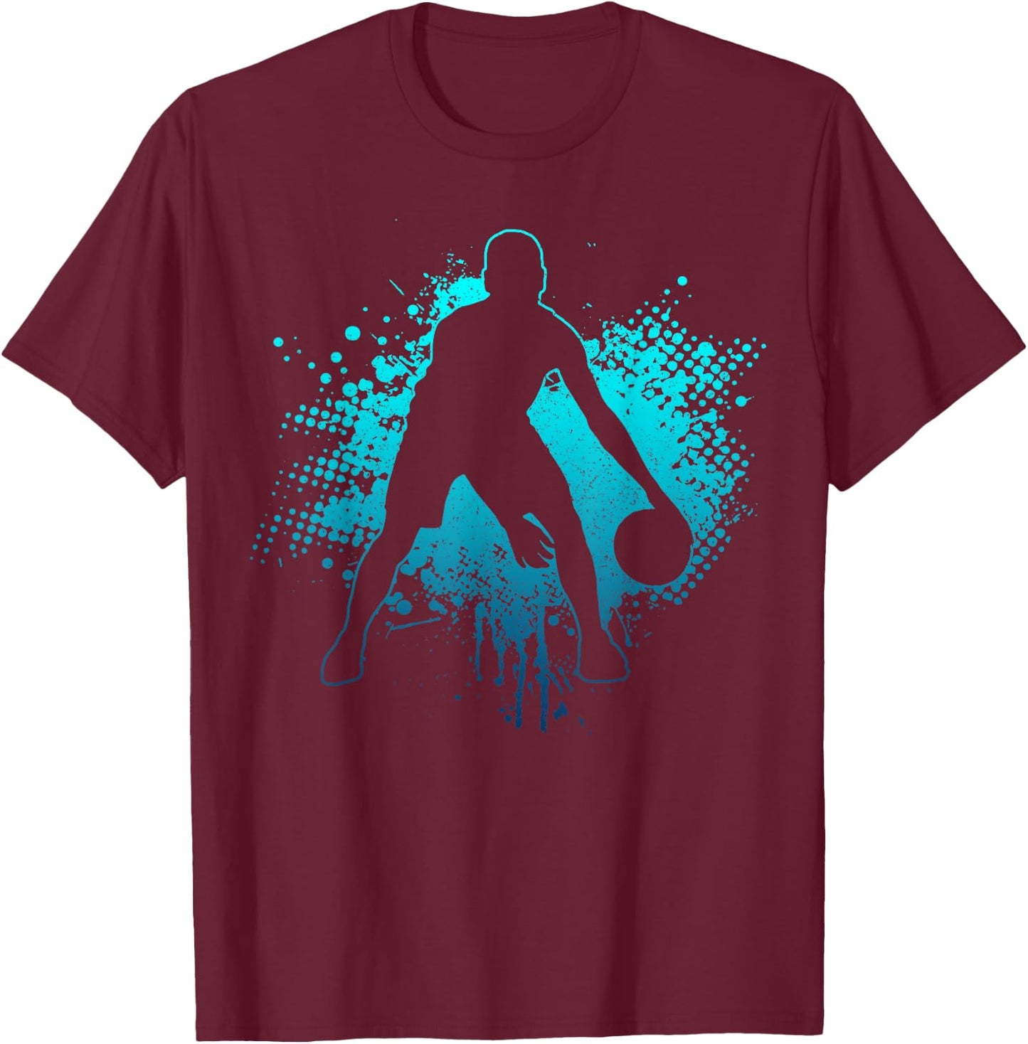 Basketball Vintage Bball Player Coach Sports Baller T-Shirt - T-Shirt | Maroon