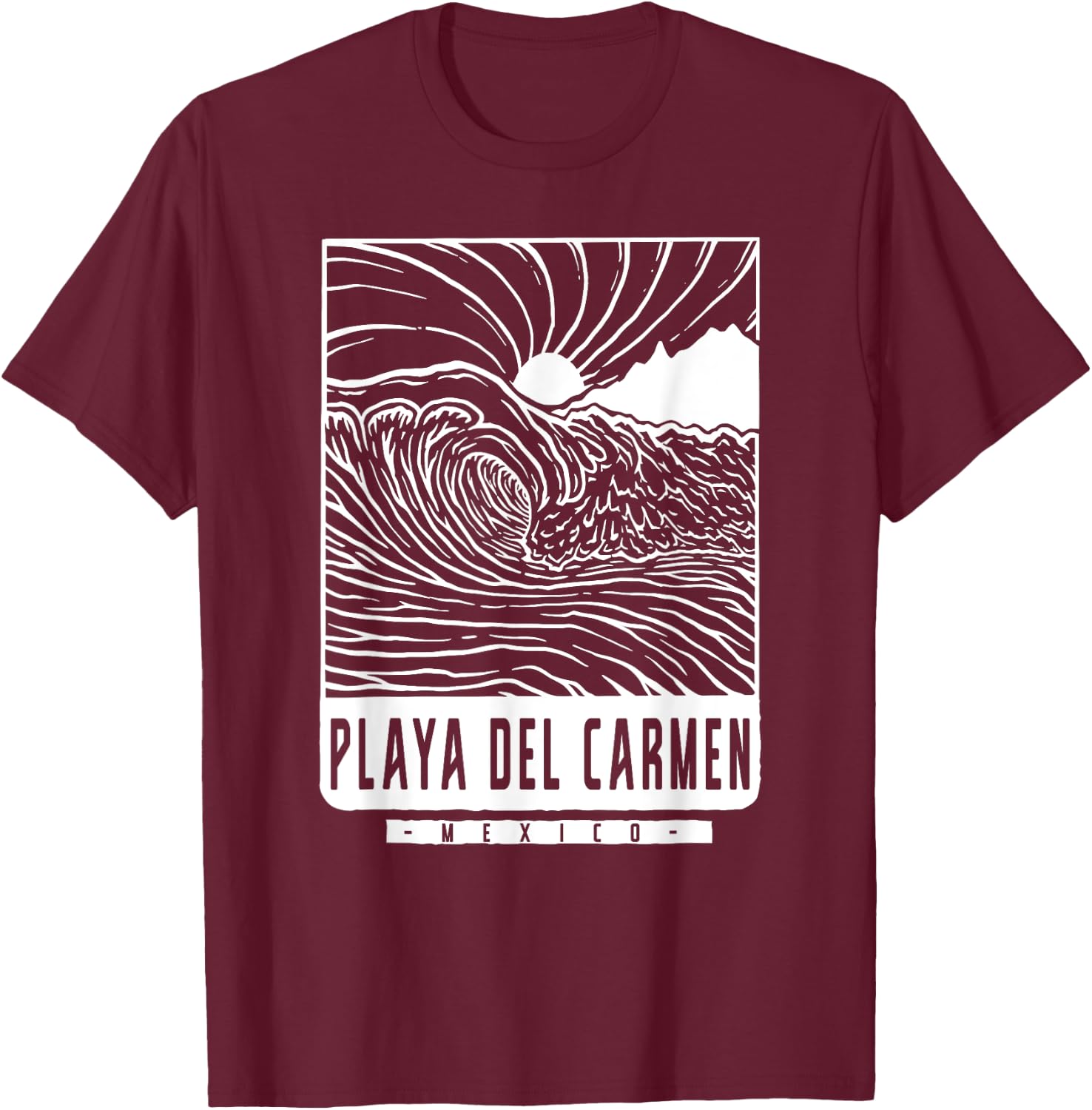 Playa Del Carmen Mexico T-Shirt - T-Shirt | Maroon
