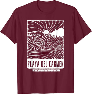 Playa Del Carmen Mexico T-Shirt - T-Shirt | Maroon