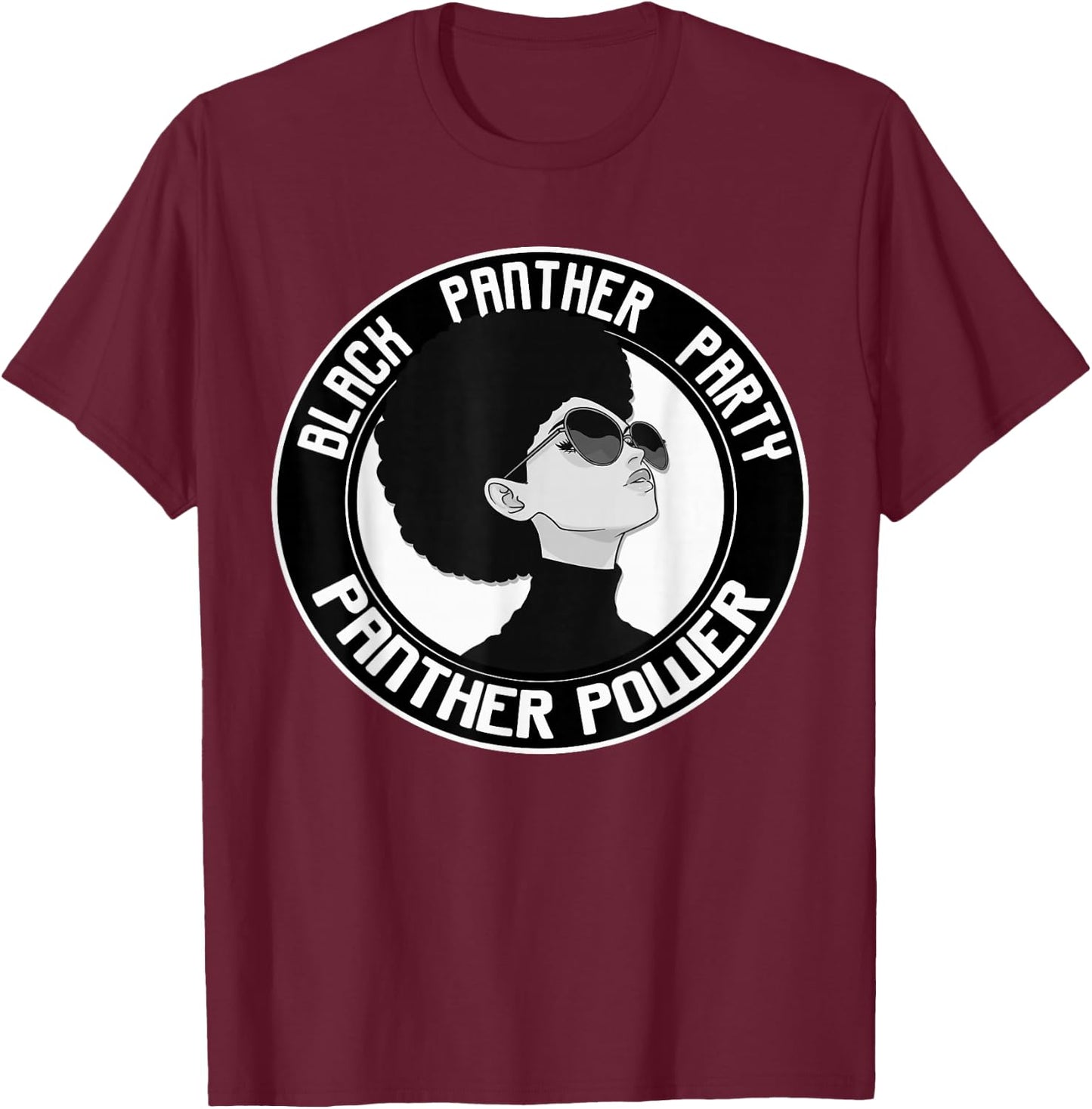 Black Power Panther Party 1966 Natural Hair Afro Melanin T-Shirt - T-Shirt | Maroon