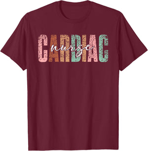 Cardiac Nurse Nursing Cardiology Heart Cardiac Nurse T-Shirt - T-Shirt | Maroon
