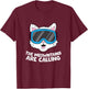 Funny Snowboard Ski Goggle For Snowboarding Cat Skiing Women Girls Kids T-Shirt - T-Shirt | Maroon
