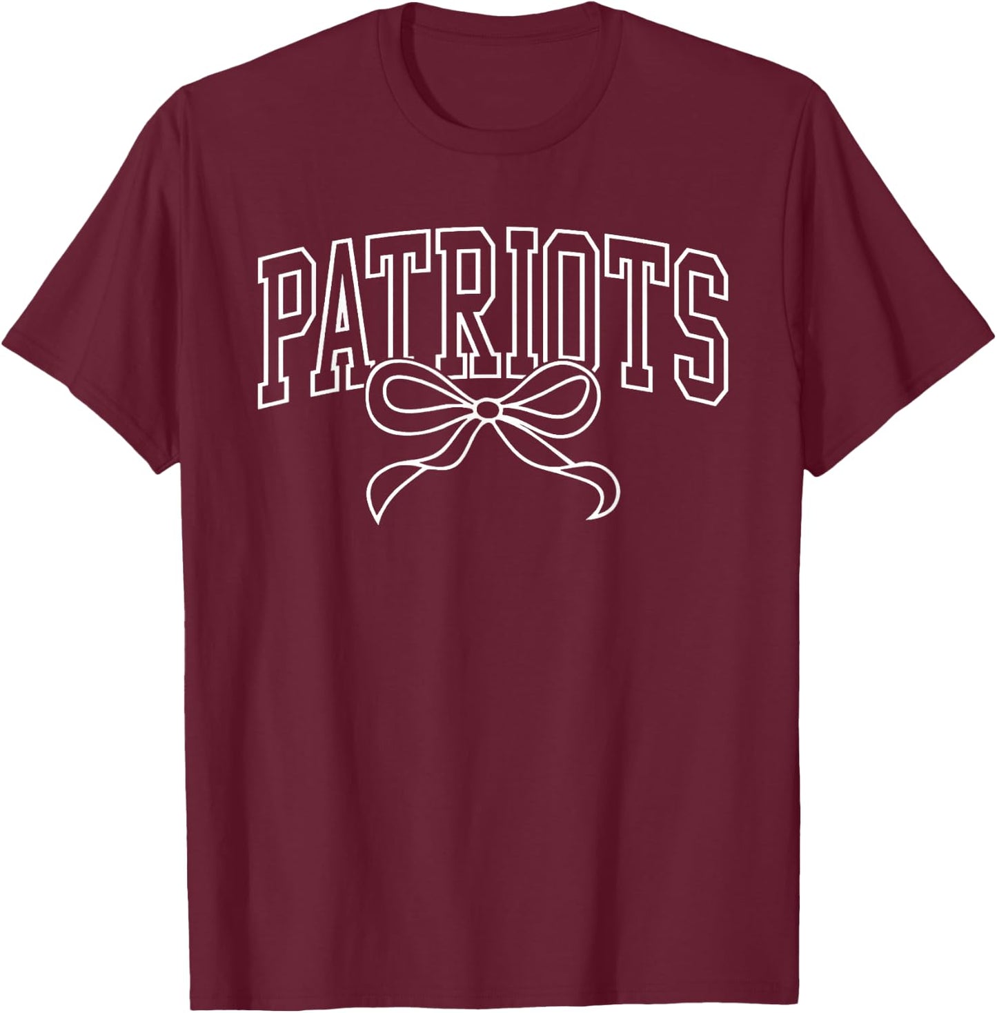 Vintage Patriots Back to School Team Spirit T-Shirt - T-Shirt | Maroon