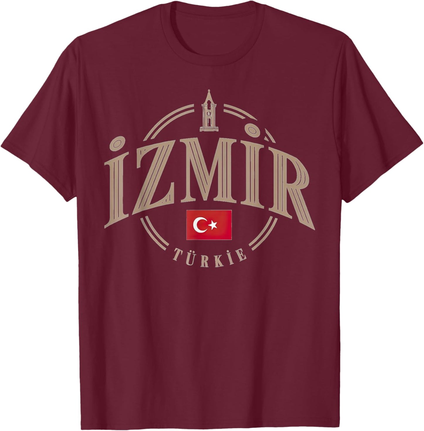 Izmir Türkei Turkey City Iconic Design T-Shirt - T-Shirt | Maroon