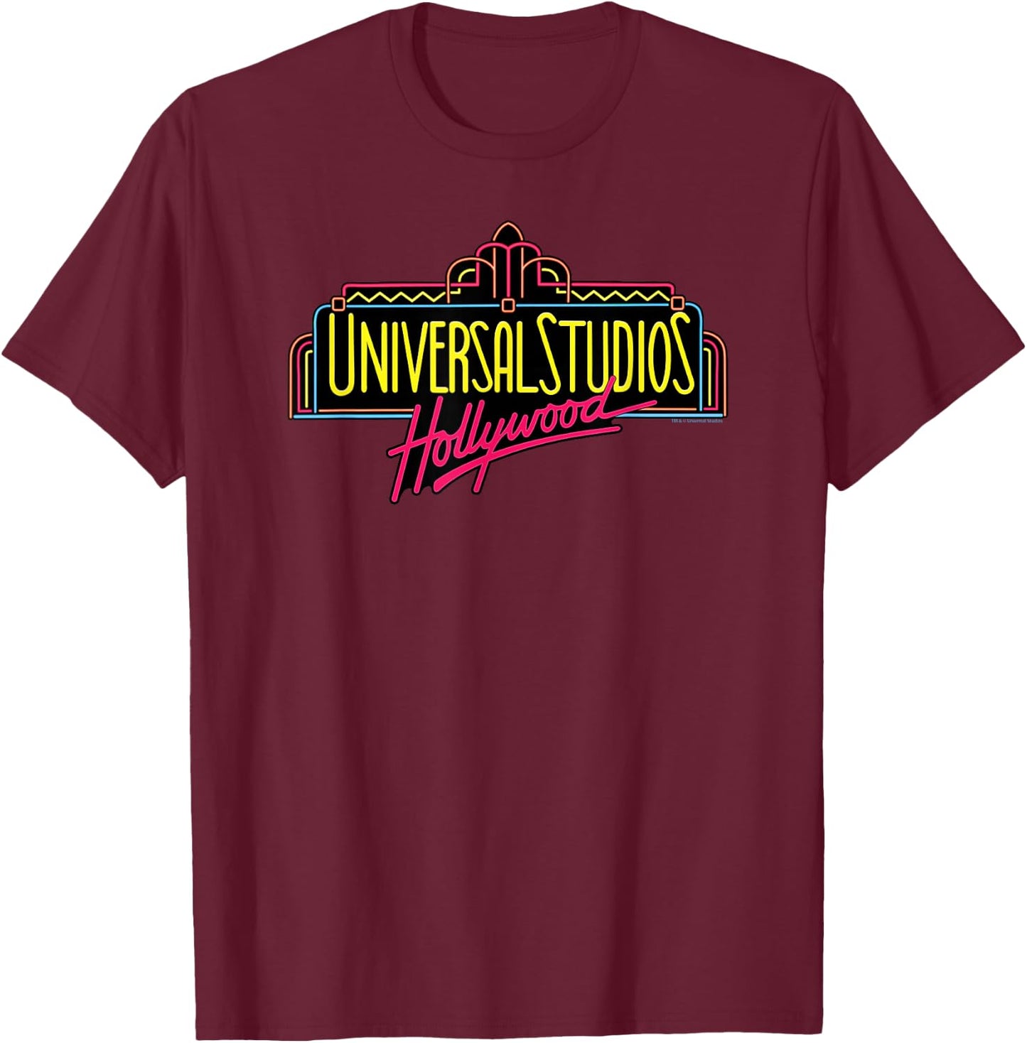 Universal Studios Hollywood Marquee T-Shirt - T-Shirt | Maroon