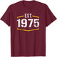 Est 1975 Vintage Style Established 1975 Birthday Design T-Shirt - T-Shirt | Maroon
