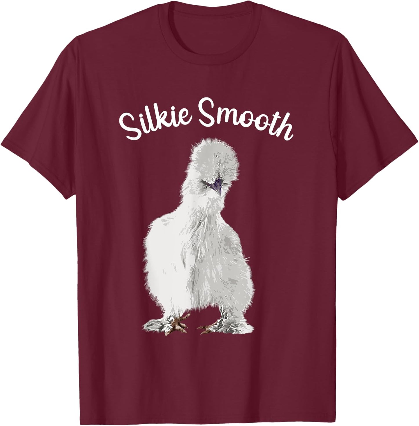 Cute Silkie Chicken Design Women Kids Silkie Chicken T-Shirt - T-Shirt | Maroon