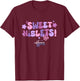 Disney Hannah Montana Sweet Niblets! Floral Chest Text Logo T-Shirt - T-Shirt | Maroon