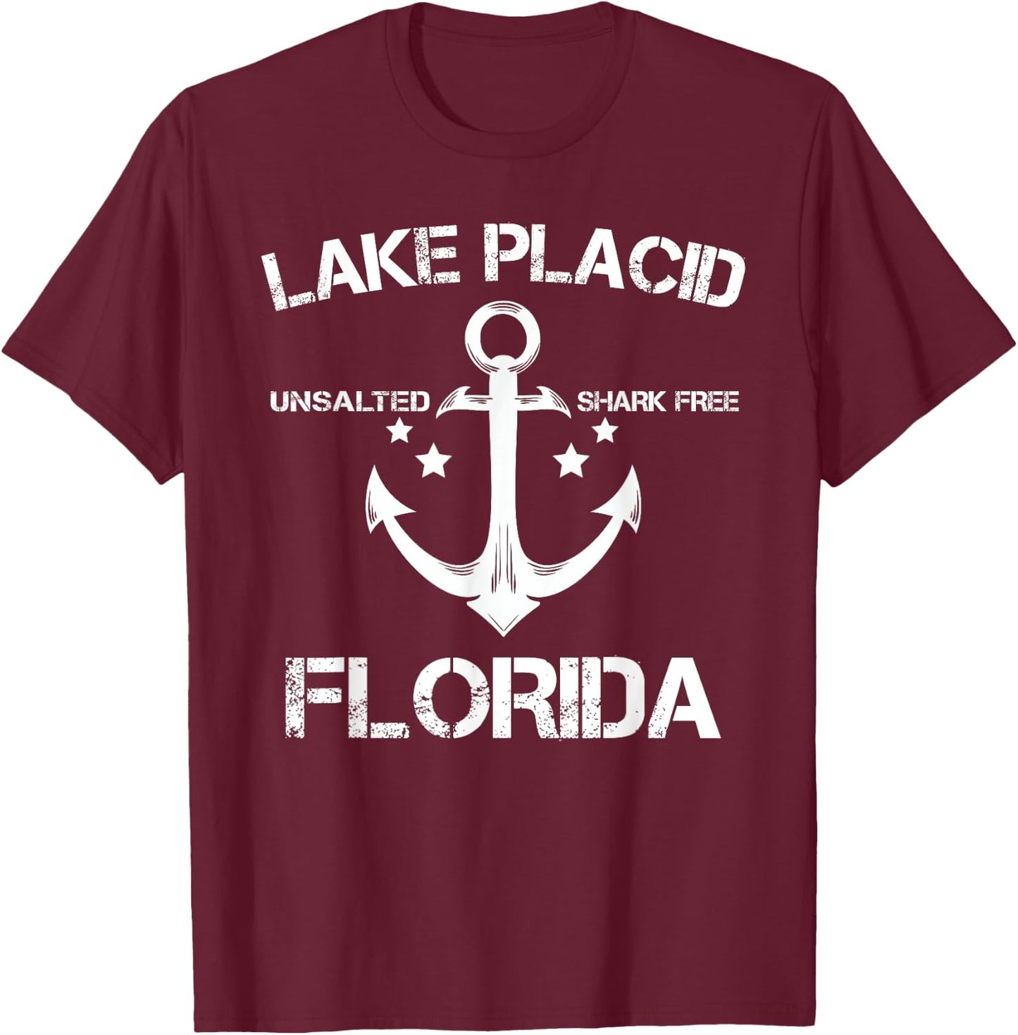 LAKE PLACID FLORIDA Funny Fishing Camping Summer Gift Men Women Kids T-Shirt - T-Shirt | Maroon