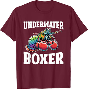 Mantis Shrimp Underwater Peacock Mantis Shrimp T-Shirt - T-Shirt | Maroon