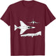 McDonnell Douglas F-4 Phantom II Blueprint Aircraft T-Shirt - T-Shirt | Maroon