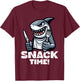 Cool Shark Snack Time Beach Funny Shark Women Girls Kids T-Shirt - T-Shirt | Maroon