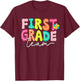 First Grade Team Teacher Back To School 1st Grade Squad Kids T-Shirt - T-Shirt | Maroon