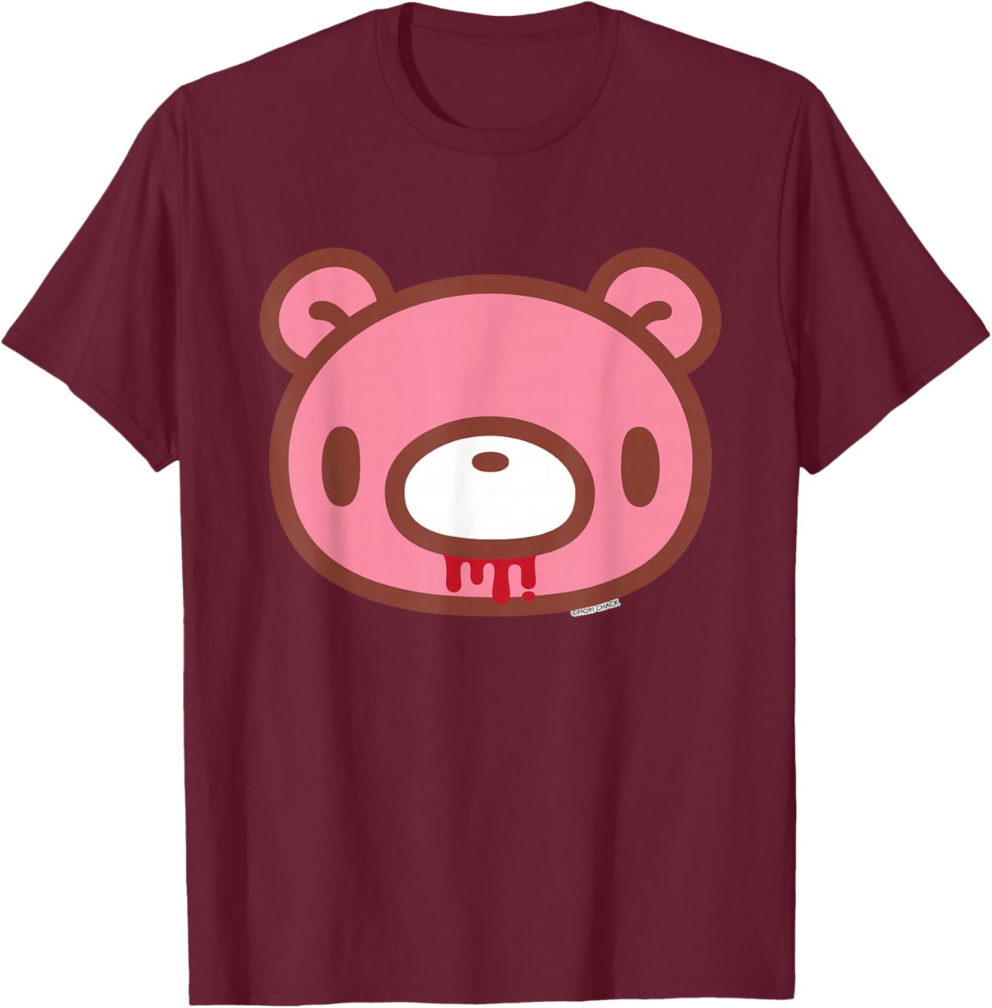 Gloomy Bear The Naughty Grizzly Classic Face Logo Anime T-Shirt - T-Shirt | Maroon