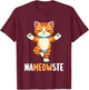Yoga Cat Nameowste Meditation Zen Kitten Namaste Funny T-Shirt - T-Shirt | Maroon