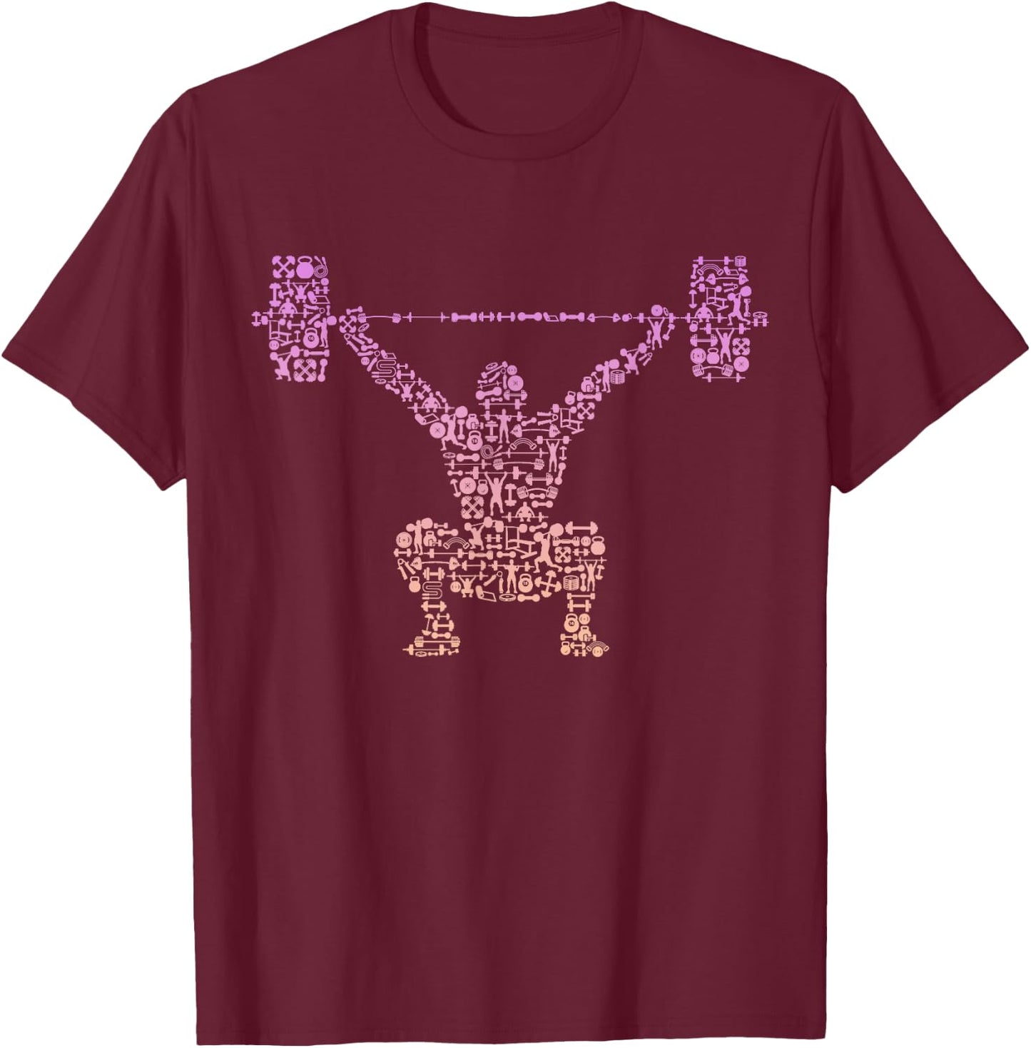 Girls Gym Shirt | Bodybuilder Shirt | Weightlifting T-Shirt - T-Shirt | Maroon