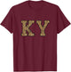 KY Leopard Pattern Girls Kentucky T-Shirt - T-Shirt | Maroon