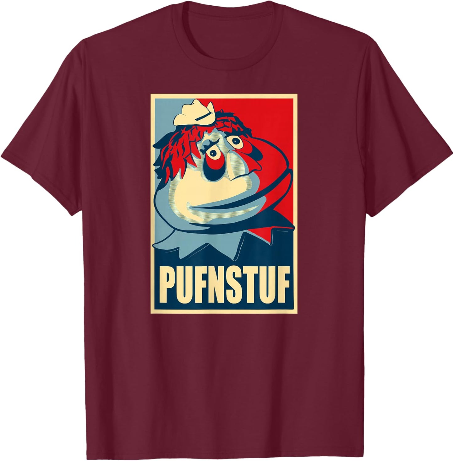 PUFNSTUF - Funny, Obscure pop-Culture Reference T-Shirt - T-Shirt | Maroon
