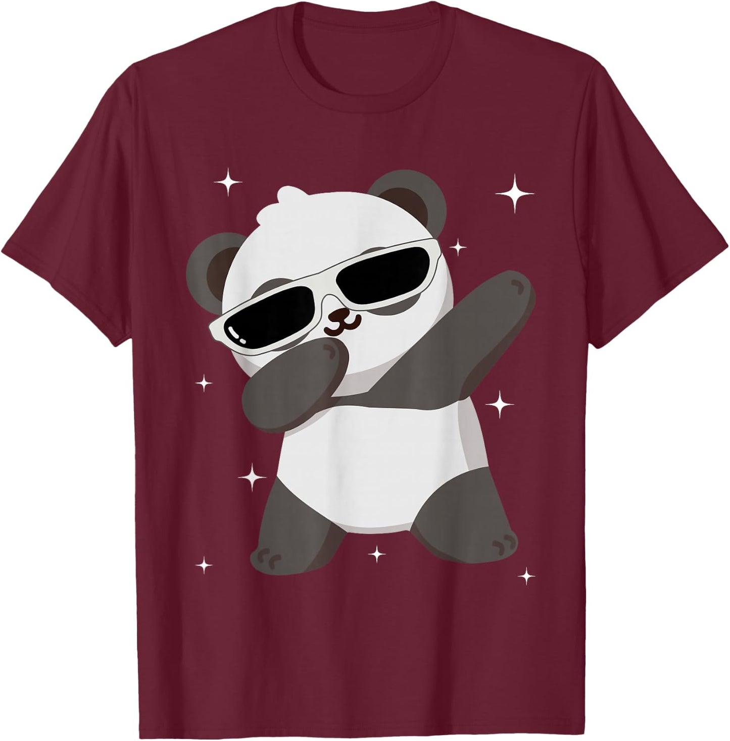 Men Women Kids Panda Dabbing Animals Wildlife Parties T-Shirt - T-Shirt | Maroon