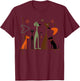 Retro Mid-Century Modern Dogs 50s 60s Style T-Shirt - T-Shirt | Maroon