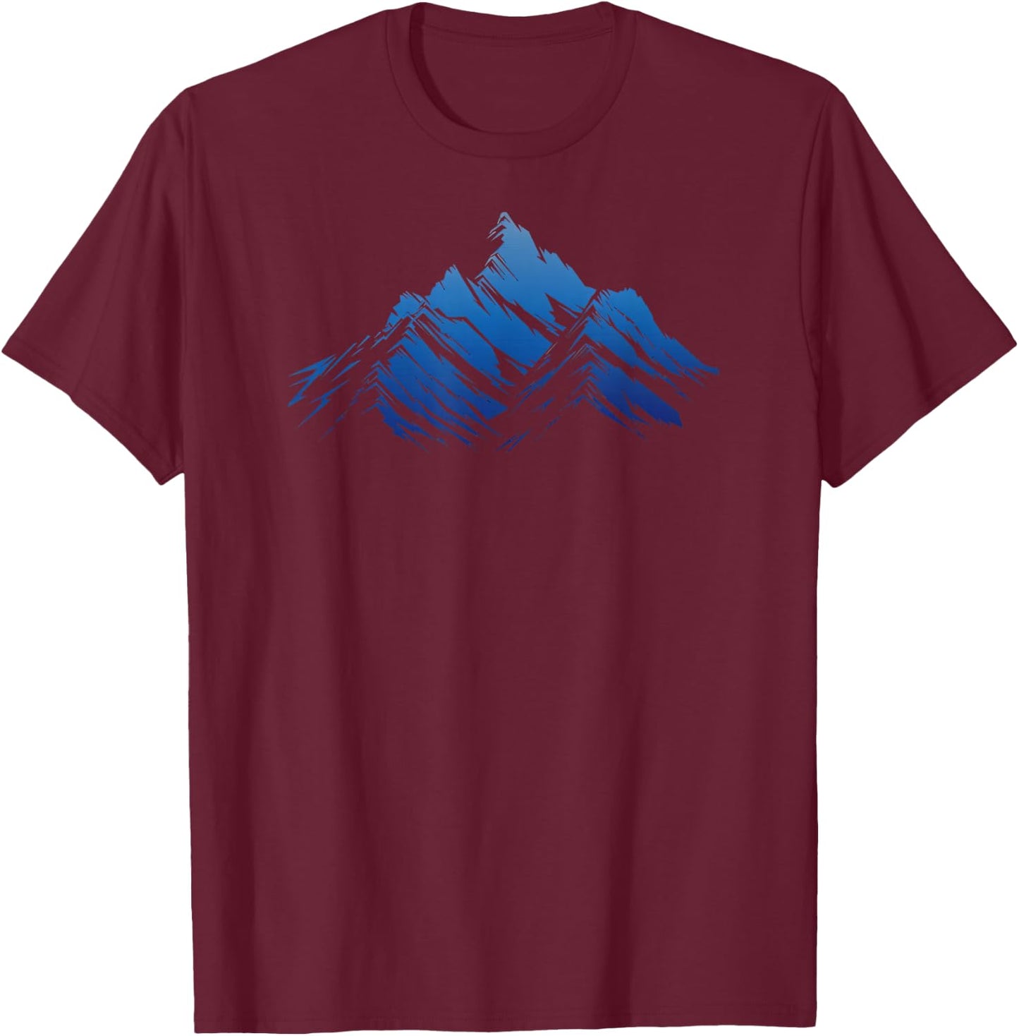 Blue Gradient | Cool | S - 6XL | Graphic T-Shirt - T-Shirt | Maroon