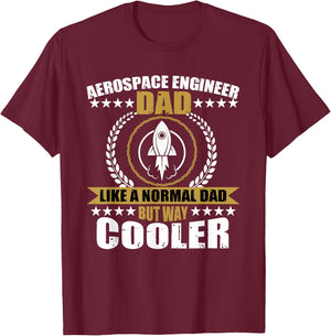 Aerospace Engineer Dad Design T-Shirt - T-Shirt | Maroon