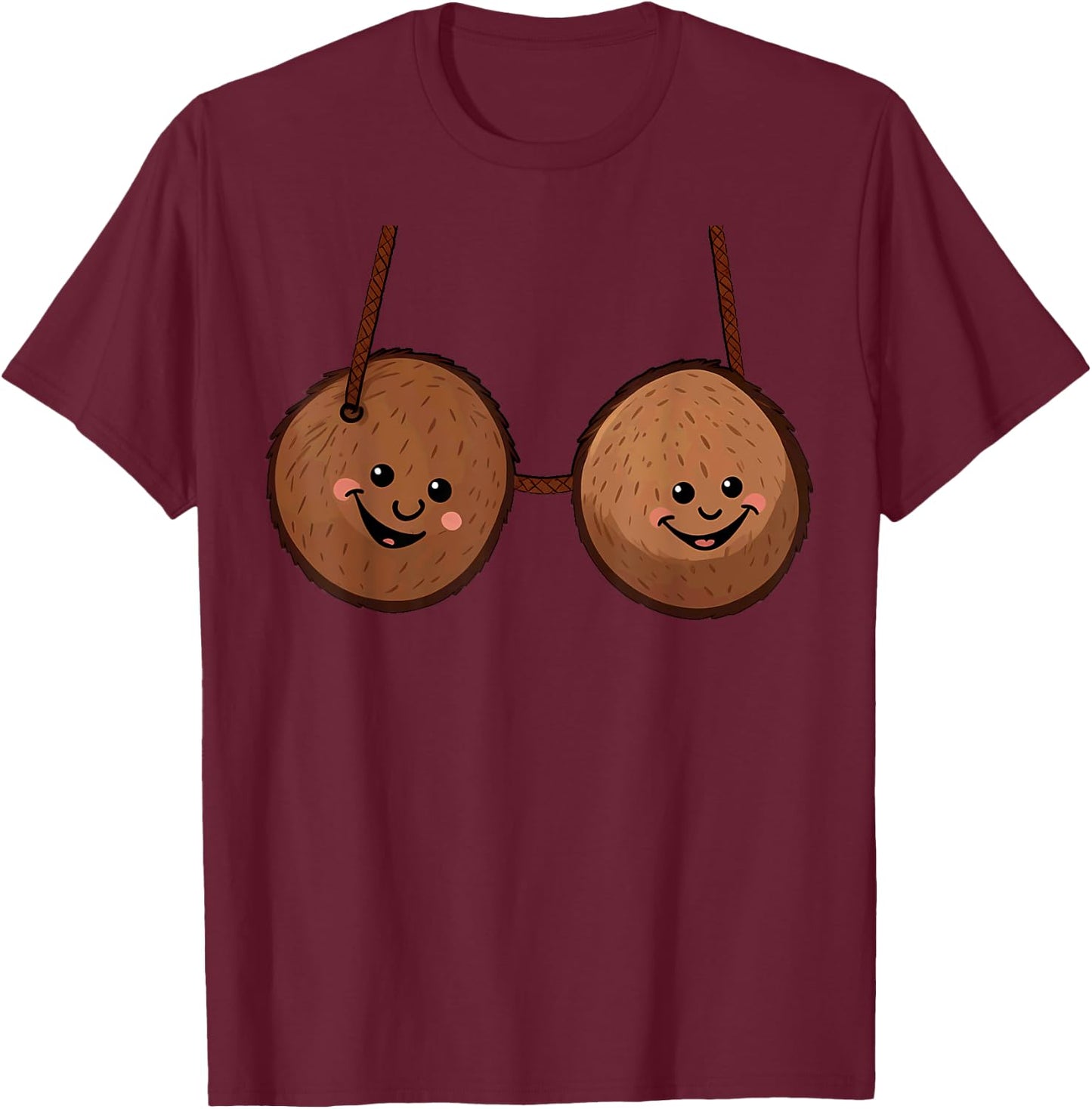 Summer Coconuts Bra Halloween Costume Men Women T-Shirt - T-Shirt | Maroon