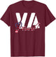 VA Nurse RN American Flag Patriotic 4th of July Veterans Day T-Shirt - T-Shirt | Maroon