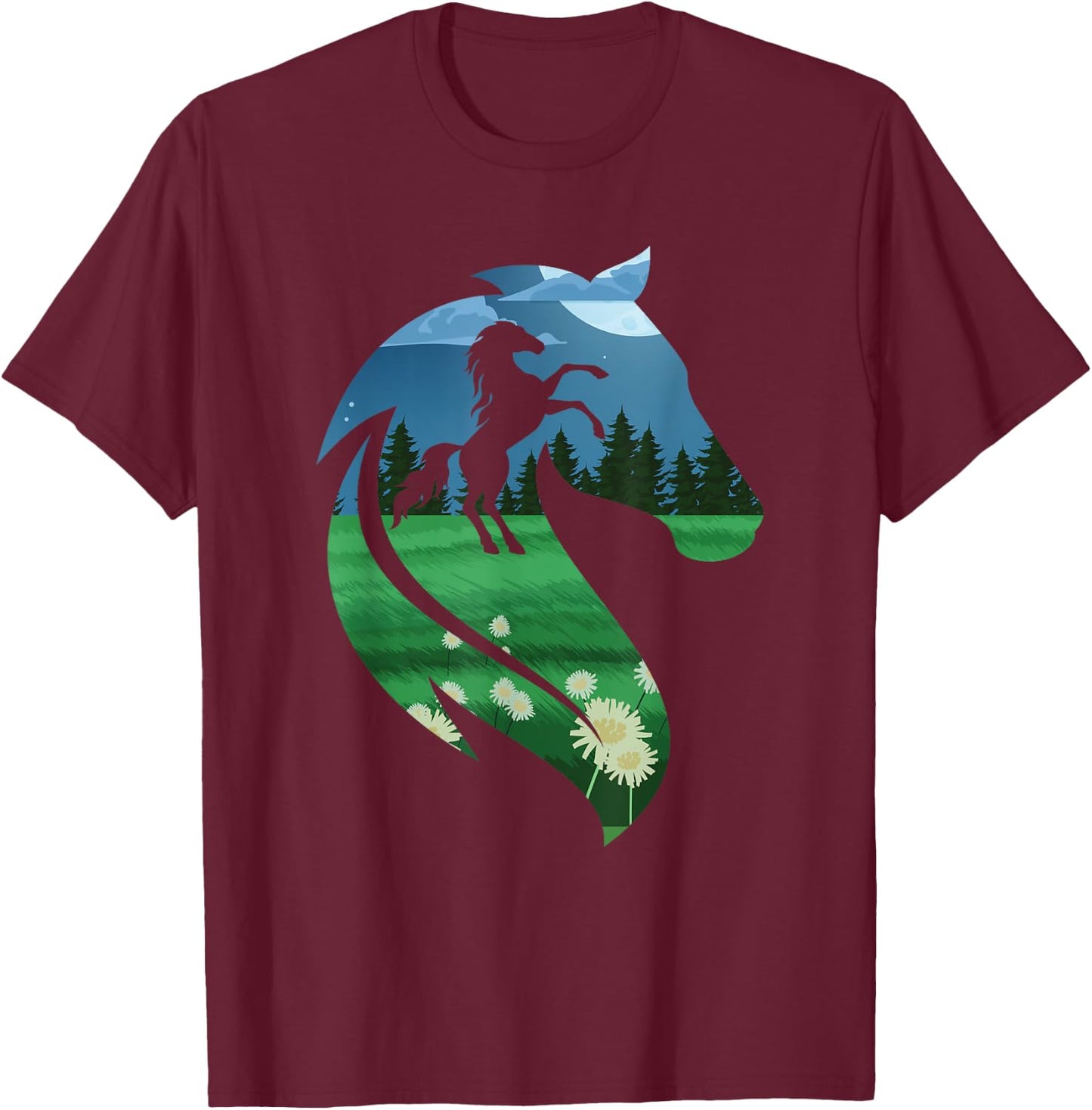 Horse Lover Horse Riding Cowgirl Cowboy Western T-Shirt - T-Shirt | Maroon