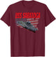 Aircraft Carrier USS Saratoga CV-60 Idea for Grandpa Dad Son T-Shirt - T-Shirt | Maroon