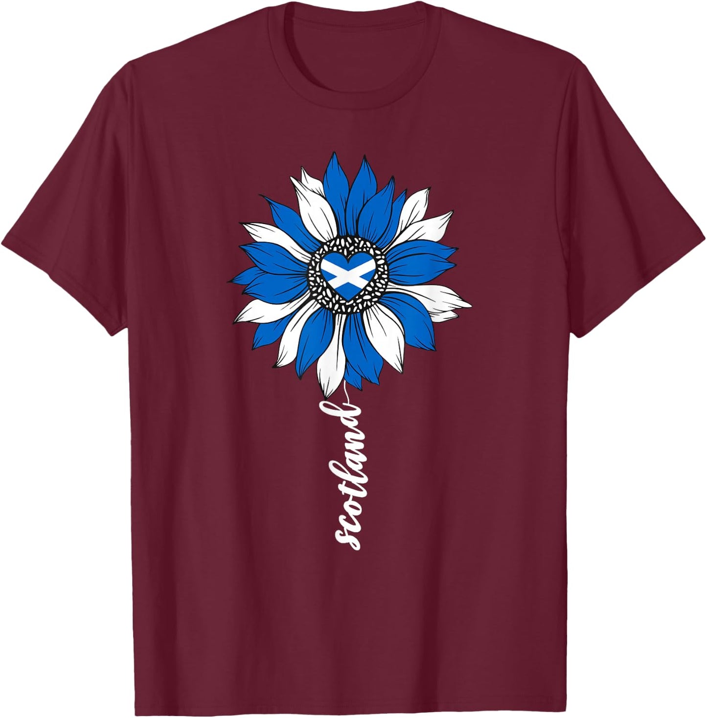 Cute Scottish Girl Scots Pride Scotland Flag Girls T-Shirt - T-Shirt | Maroon