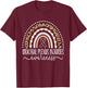 Brachial Plexus Injuries BPI Awareness Leopard Rainbow T-Shirt - T-Shirt | Maroon