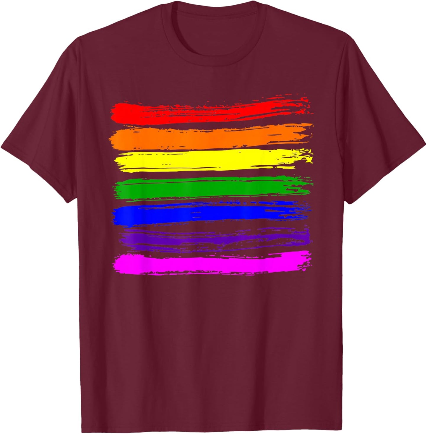LGBT Gay Pride Flag Shirt - Gay Pride 2026 T-Shirt - T-Shirt | Maroon